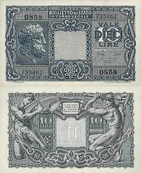 *10 Lír Taliansko 1944, P32 UNC - Kliknutím na obrázok zatvorte -